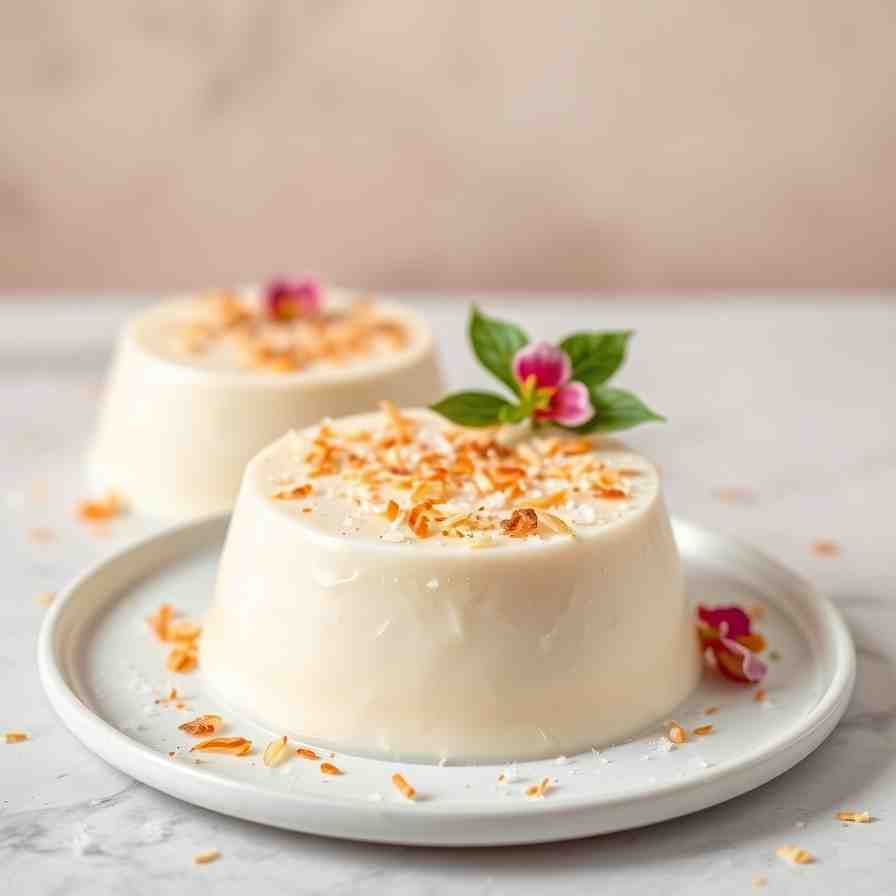 Creamy Coconut Blancmange - Easy Sweetened Condensed Milk Dessert